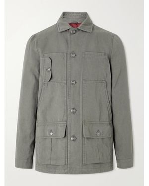 Brunello Cucinelli Cotton And Linen-Blend Jacket - Grey