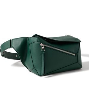 Loewe Puzzle Edge Small Leather Belt Bag - Green