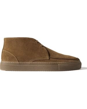 MR P. Larry Split-Toe Regenerated Suede By Evolo Chukka Boots - Brown