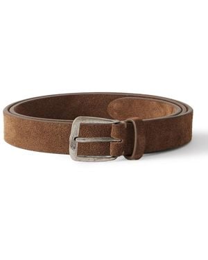 Massimo Alba 2.5Cm Budapest Suede Belt - Brown