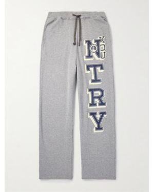 Kapital Pantaloni Sportivi A Gamba Dritta - Grigio