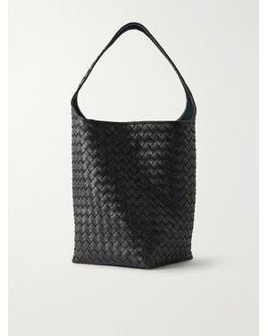 Bottega Veneta Intrecciato Leather Tote Bag - Black
