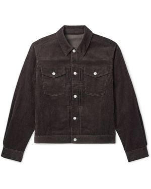 MR P. Cotton-Corduroy Trucker Jacket - Black