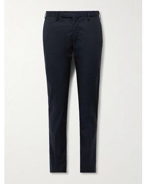 Incotex Venezia 1951 Slim-Fit Cotton-Blend Poplin Trousers - Blue