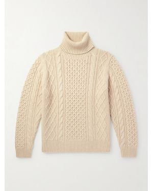 Nili Lotan Cable-Knit Rollneck Jumper - Natural