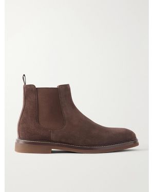 Brunello Cucinelli Suede Chelsea Boots - Brown