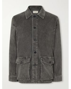 Officine Generale Suny Stretch-Cotton Corduroy Jacket - Grey