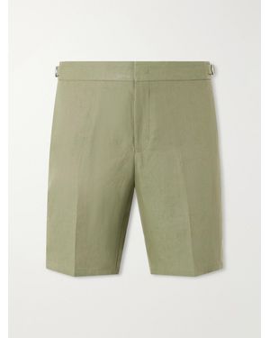 Orlebar Brown Straight-Leg Cotton Shorts - Green