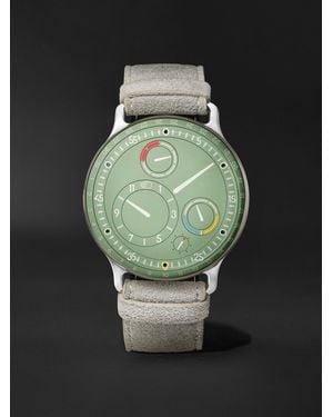 Ressence Type 3 Automatic 44Mm Titanium And Alcantara Watch, Ref. No. Type 3 - Green