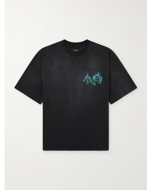 Amiri Logo-Print Cotton-Jersey T-Shirt - Black