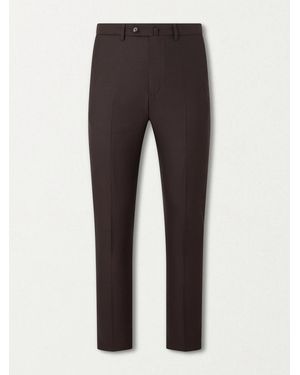 De Petrillo Tapered Virgin Wool Suit Trousers - Grey