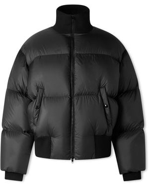 Celine Logo-Appliquéd Down Jacket - Black
