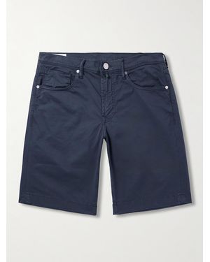 Incotex Shorts A Gamba Dritta - Blu