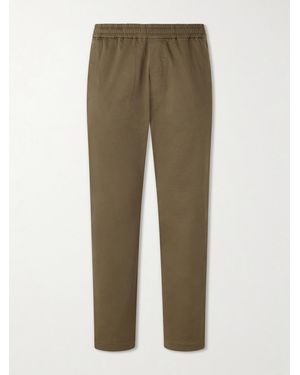 Barena Straight-Leg Cotton-Blend Gabardine Trousers - Green