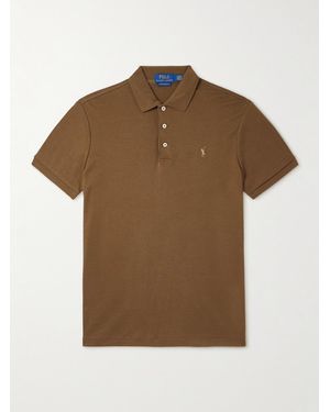 Polo Ralph Lauren Polohemd aus Baumwoll-Jersey mit Logostickerei - Braun