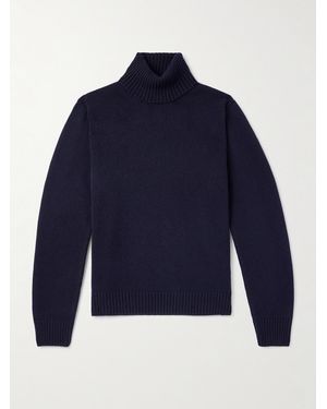 dunhill Cashmere Rollneck Jumper - Blue