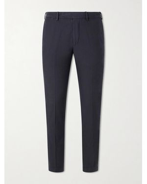Thom Sweeney Straight-Leg Cotton-Blend Chinos - Blue