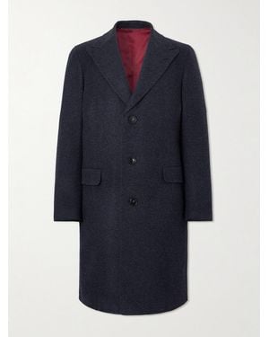 Canali Nuvola Wool And Cashmere-Blend Coat - Blue