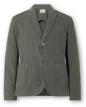 Folk Linen And Cotton-Blend Blazer - Green