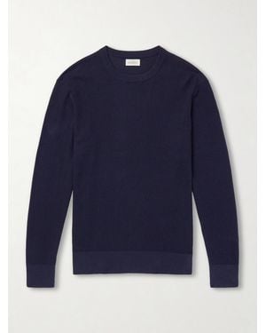 Hartford Cotton-Piqué Sweater - Blau