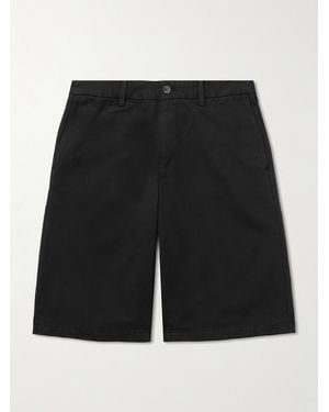 Agolde Cosmo Straight-Leg Garment-Dyed Cotton-Twill Shorts - Black