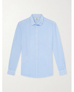 Altea Garment-dyed Linen Shirt - Blue