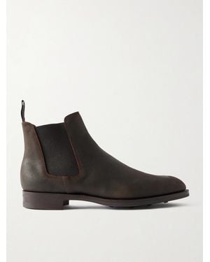 Edward Green Govan Suede Chelsea Boots - Black