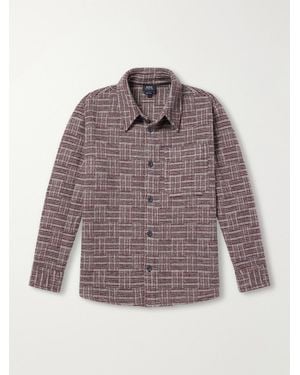 A.P.C. Baptiste Merino Wool Overshirt - Purple