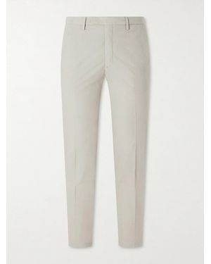Boglioli Straight-Leg Cotton-Blend Suit Trousers - Natural