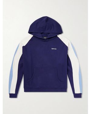 NAHMIAS Ollie Logo-Embroidered Cotton-Jersey Hoodie - Blue