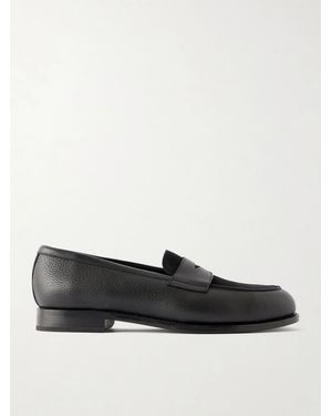Morjas The Penny Loafer-Leather Flats - Black