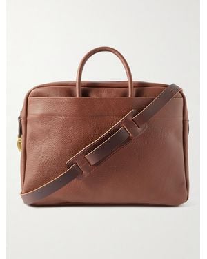 Bleu De Chauffe Full-Grain Leather Briefcase - Brown