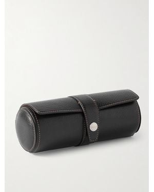 Brunello Cucinelli Full-Grain Leather Watch Roll - Black