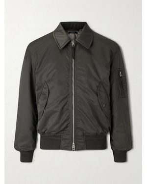 Tom Ford Padded Satin Bomber Jacket - Green