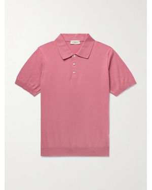 Piacenza 1733 Slim-Fit Cotton Polo Shirt - Pink