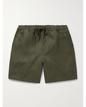 Derek Rose Sydney 2 Straight-Leg Linen Drawstring Shorts - Green