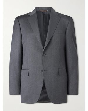 Canali Wool Suit Jacket - Black