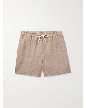 Loro Piana Arizona Straight-Leg Linen Drawstring Bermuda Shorts - Natural