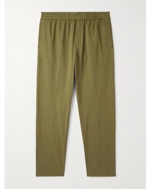 A.P.C. Pieter Straight-leg Pleated Cotton Trousers - Green