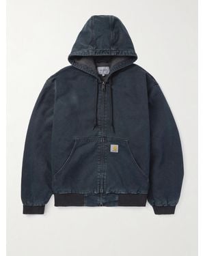 Carhartt OG Active Kapuzenjacke aus Baumwoll-Canvas - Blau