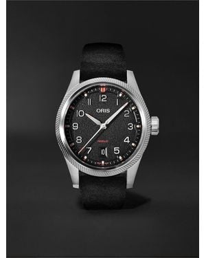 Oris ProPilot Date Automatic 41mm Stainless Steel and Leather Watch - Schwarz