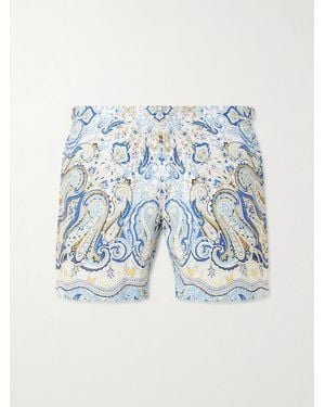 Orlebar Brown Bulldog Fairground Straight-Leg Mid-Length Printed Swim Shorts - Blue