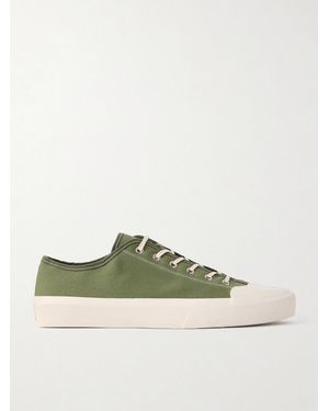 Morjas Plimsoll Rubber-Trimmed Canvas Trainers - Green