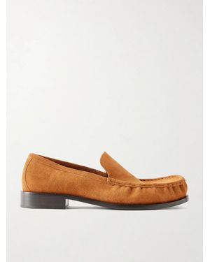 Dries Van Noten Suede Loafers - White