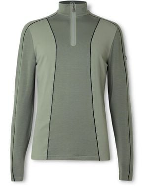 Bogner Flynn Stretch-jersey Half-zip Base Layer - Green