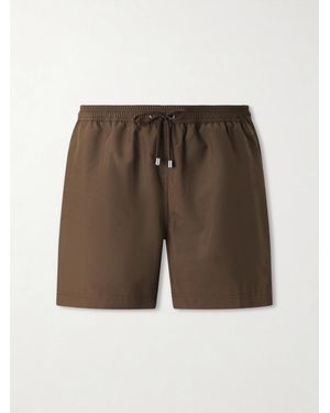 Sunspel Drawstring Straight-Leg Swim Shorts - Brown