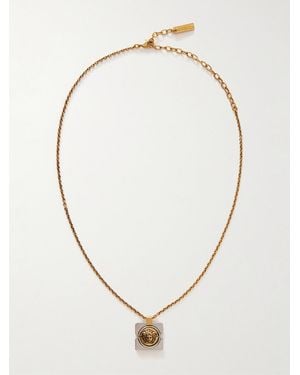 Versace Seal Necklace - Natural
