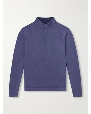 Peter Millar Jersey Half-zip Jumper - Blue