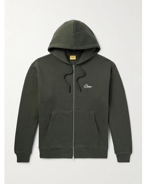 Dime Logo Embroidered Long Sleeved Hoodie in Green for Men Lyst UK