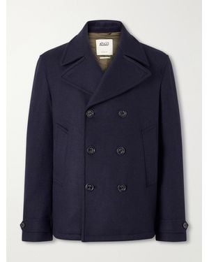 Valstar Ben Padded Wool-Blend Felt Peacoat - Blue
